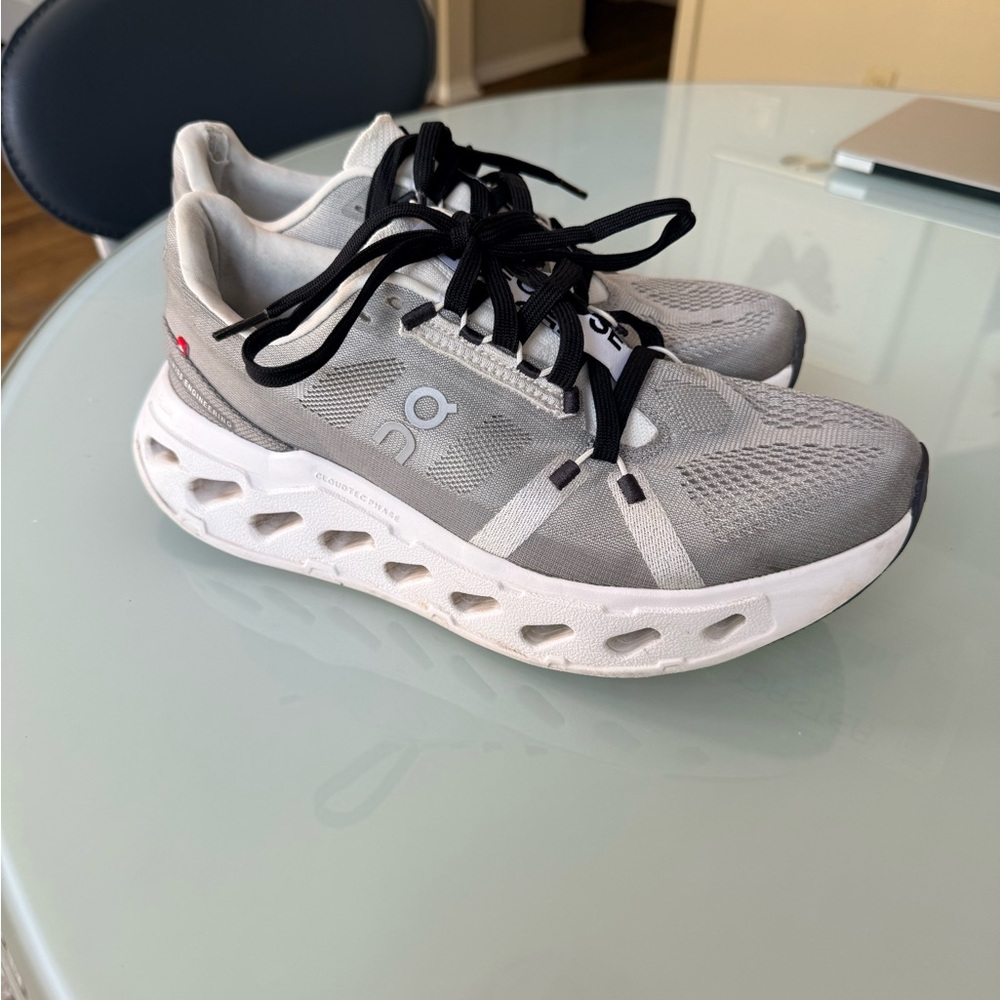 On Running Light Gray Athletic Shoes
